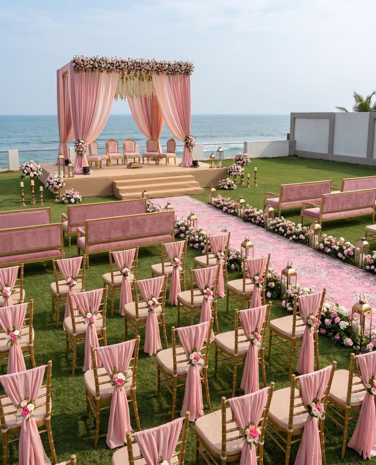 Wedding stage and floral décor